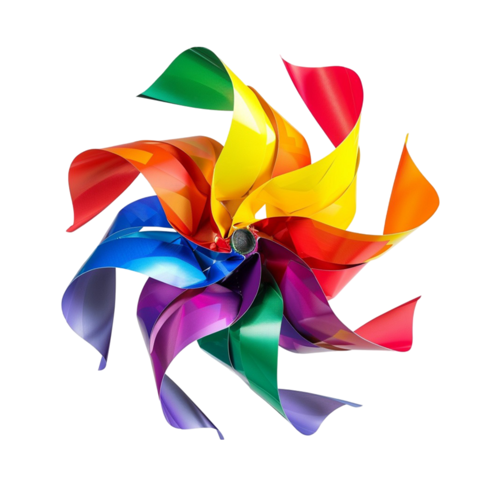 Colorful pinwheel clipart at transparent background png