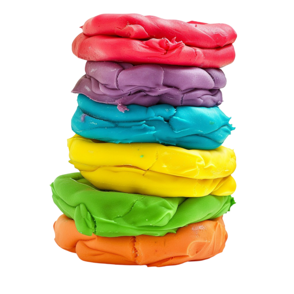 colorful clay at transparent background png