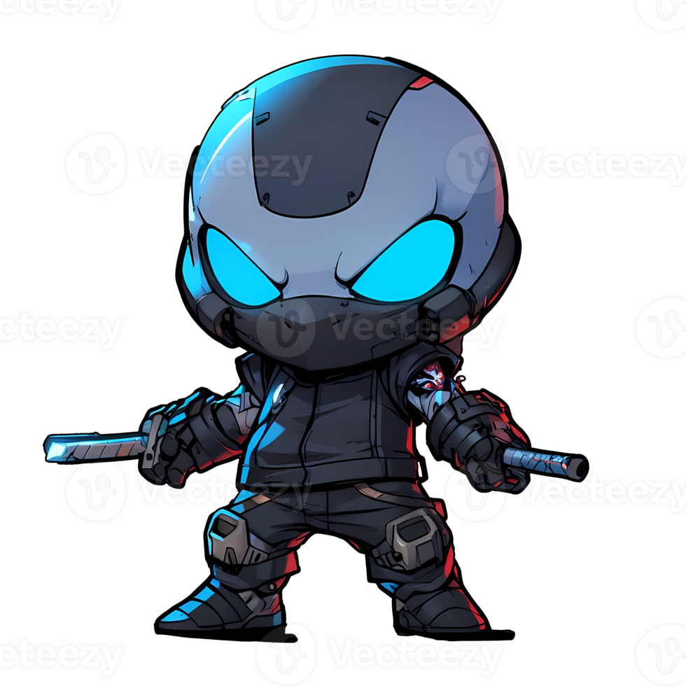 mecha ferret, sticker design, t-shirt screen printing, key chain, transparent png