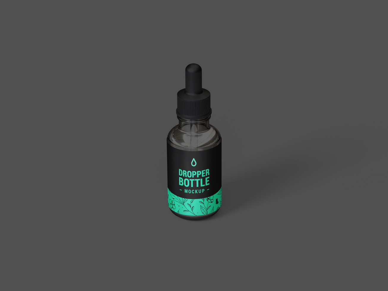 Essential oil or Skin care packaging design mock up - Cosmetic serum glass ampoule bottle Mockup psd