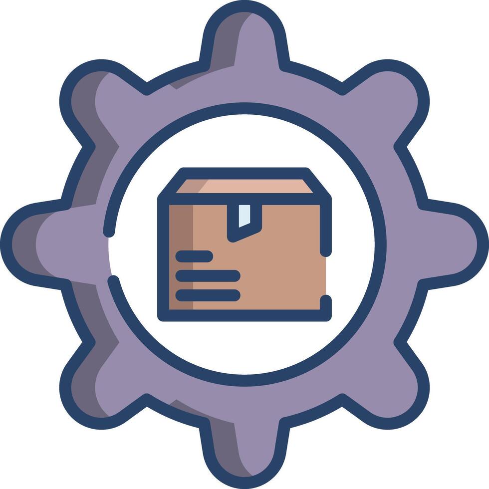 Gear linear color illustration vector