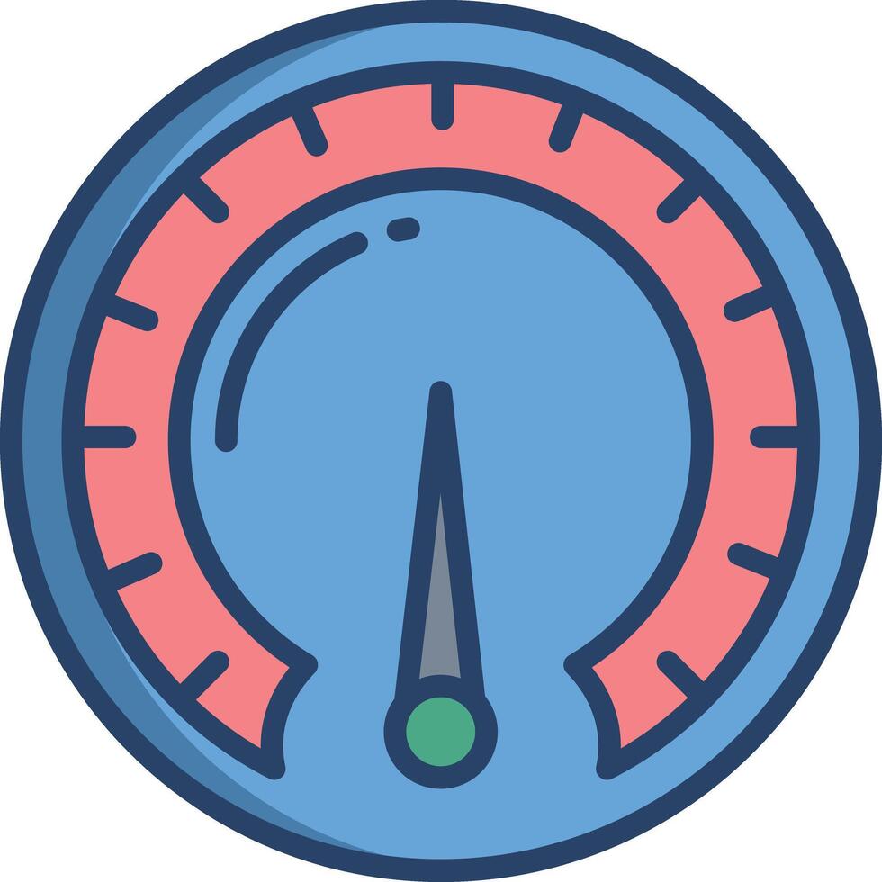 Speedometer linear color illustration vector