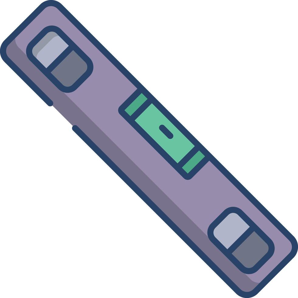 Spirit level linear color illustration vector