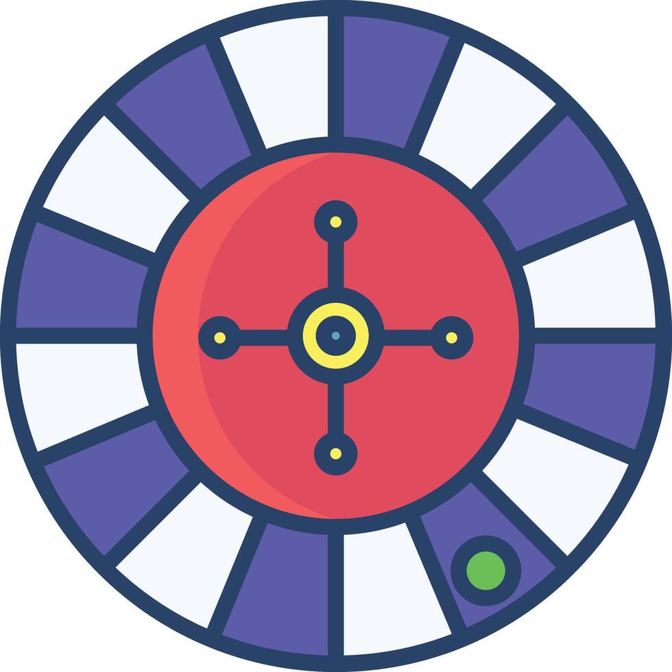 Casino linear color illustration vector