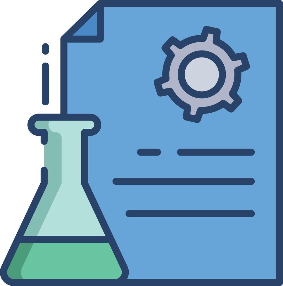 Document linear color illustration vector