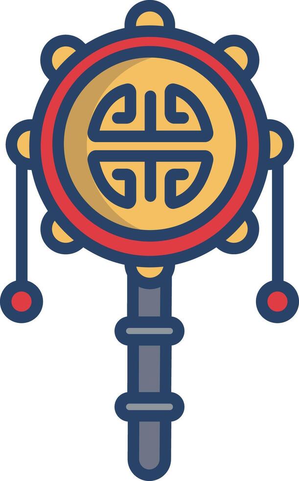 Bolang Gu linear color illustration vector
