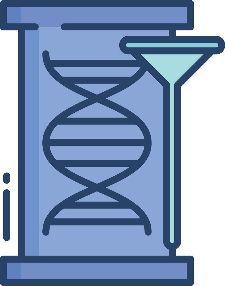 DNA linear color illustration vector