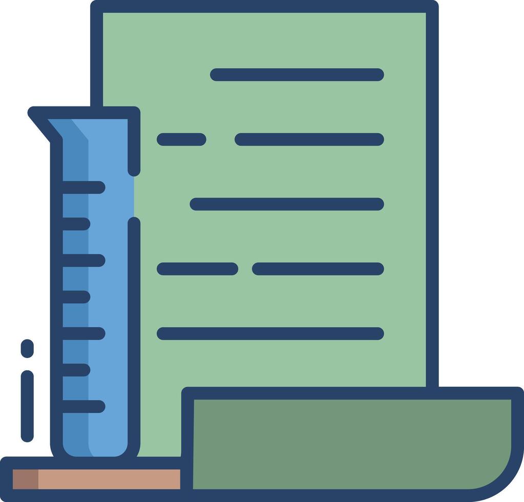 lab testing note linear color illustration vector