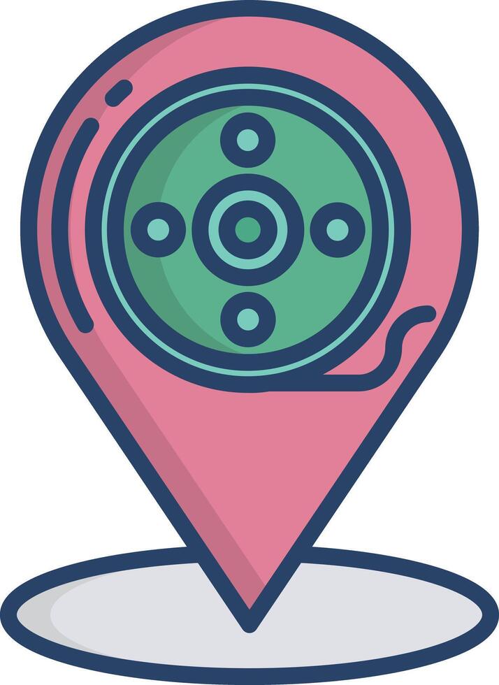 Location linear color illustration vector