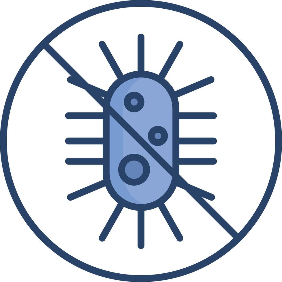 Antibacterial linear color illustration vector