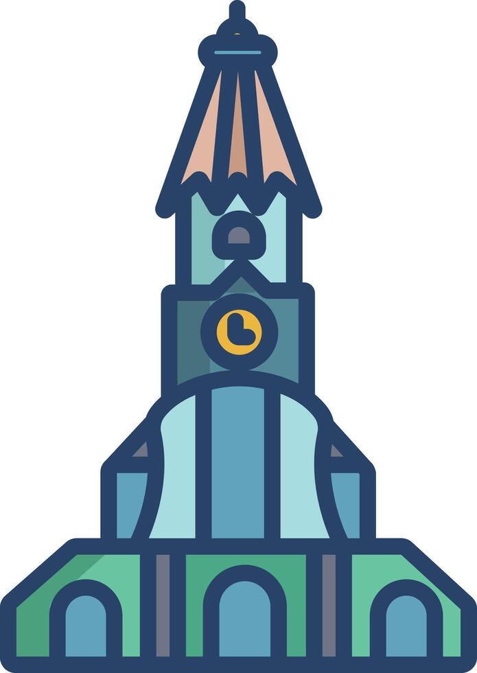 Cartagena linear color illustration vector