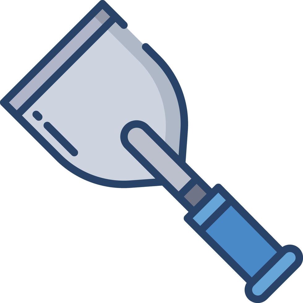 Putty Knife linear color illustration vector