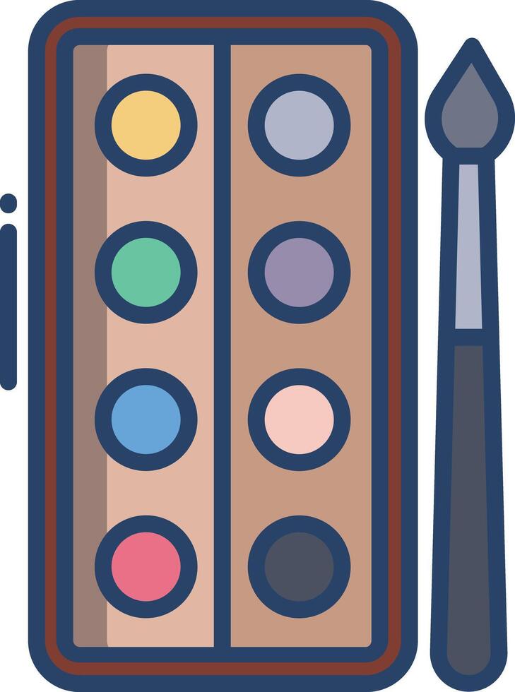 Colour box linear color illustration vector