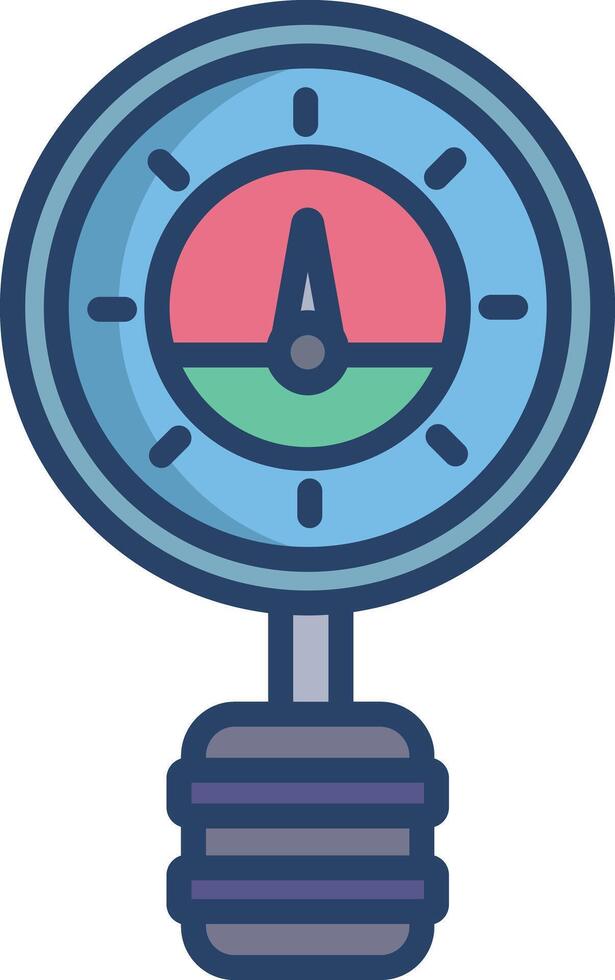 Pipe Meter linear color illustration vector