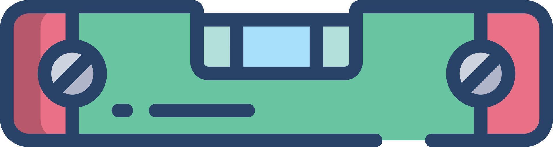 Spirit Level linear color illustration vector