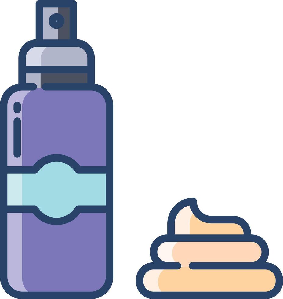 Cream linear color illustration vector