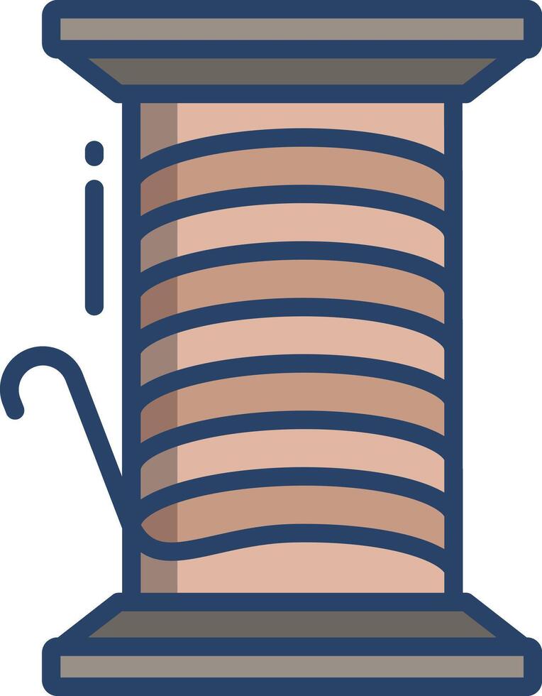 Thread linear color illustration vector