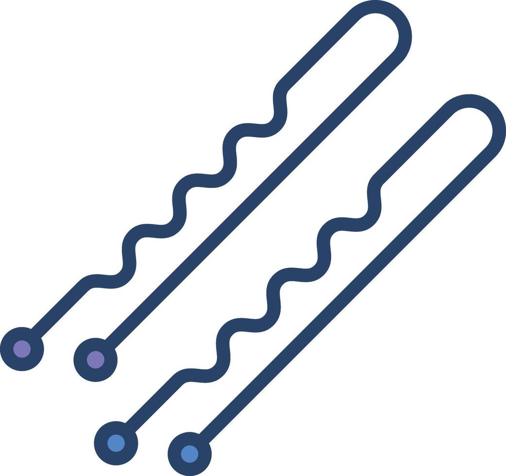 Bobby Pin linear color illustration vector