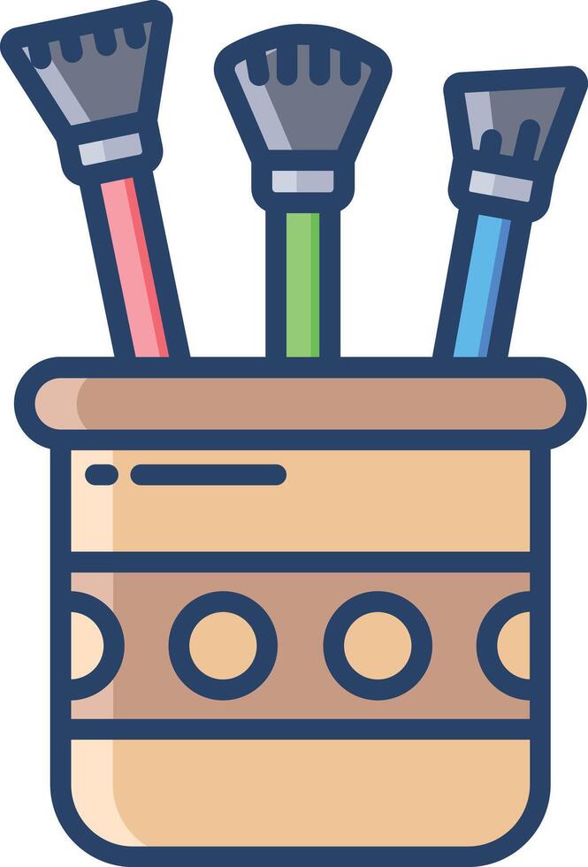 brush linear color illustration vector