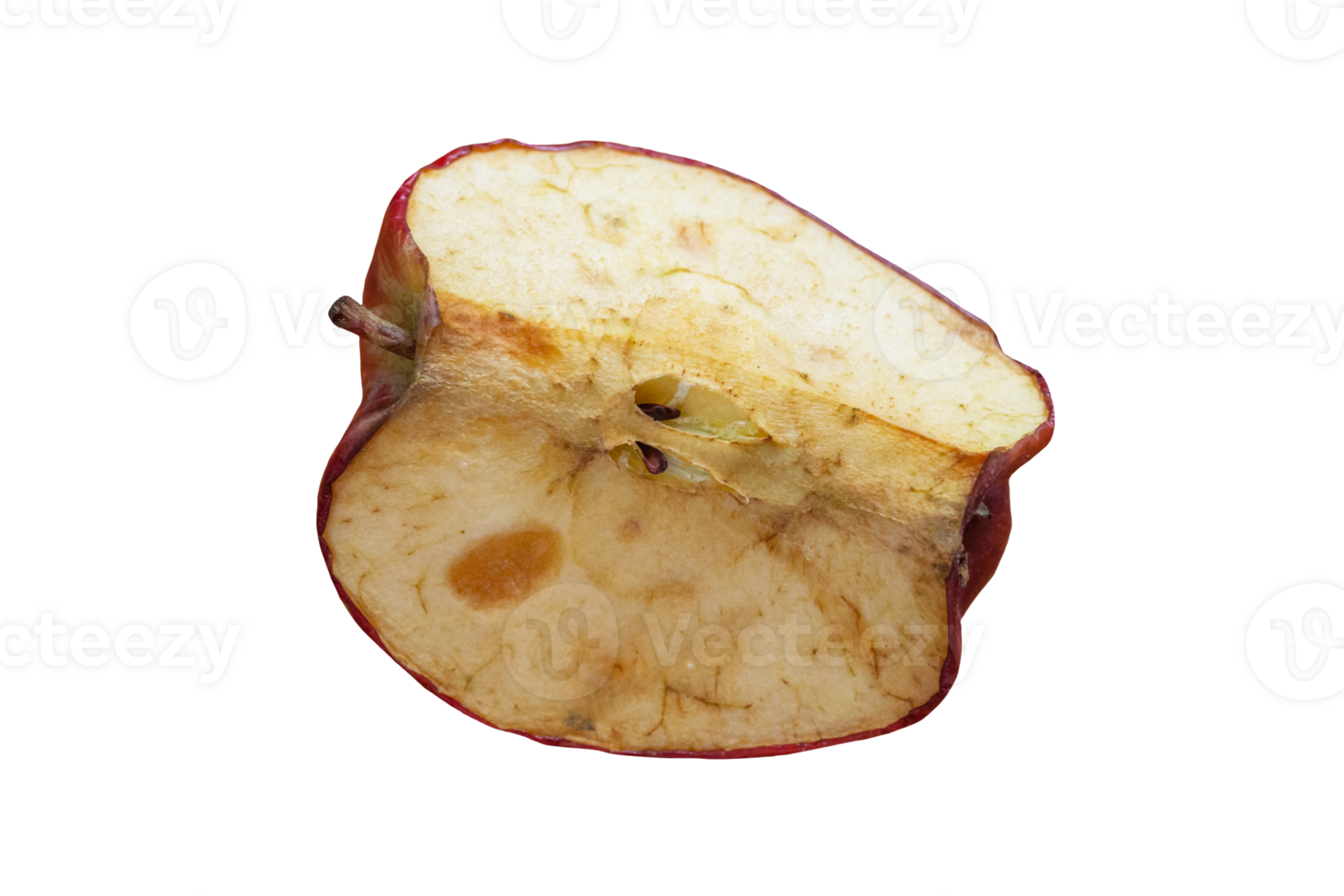 Rotten apple isolated on transparent background png