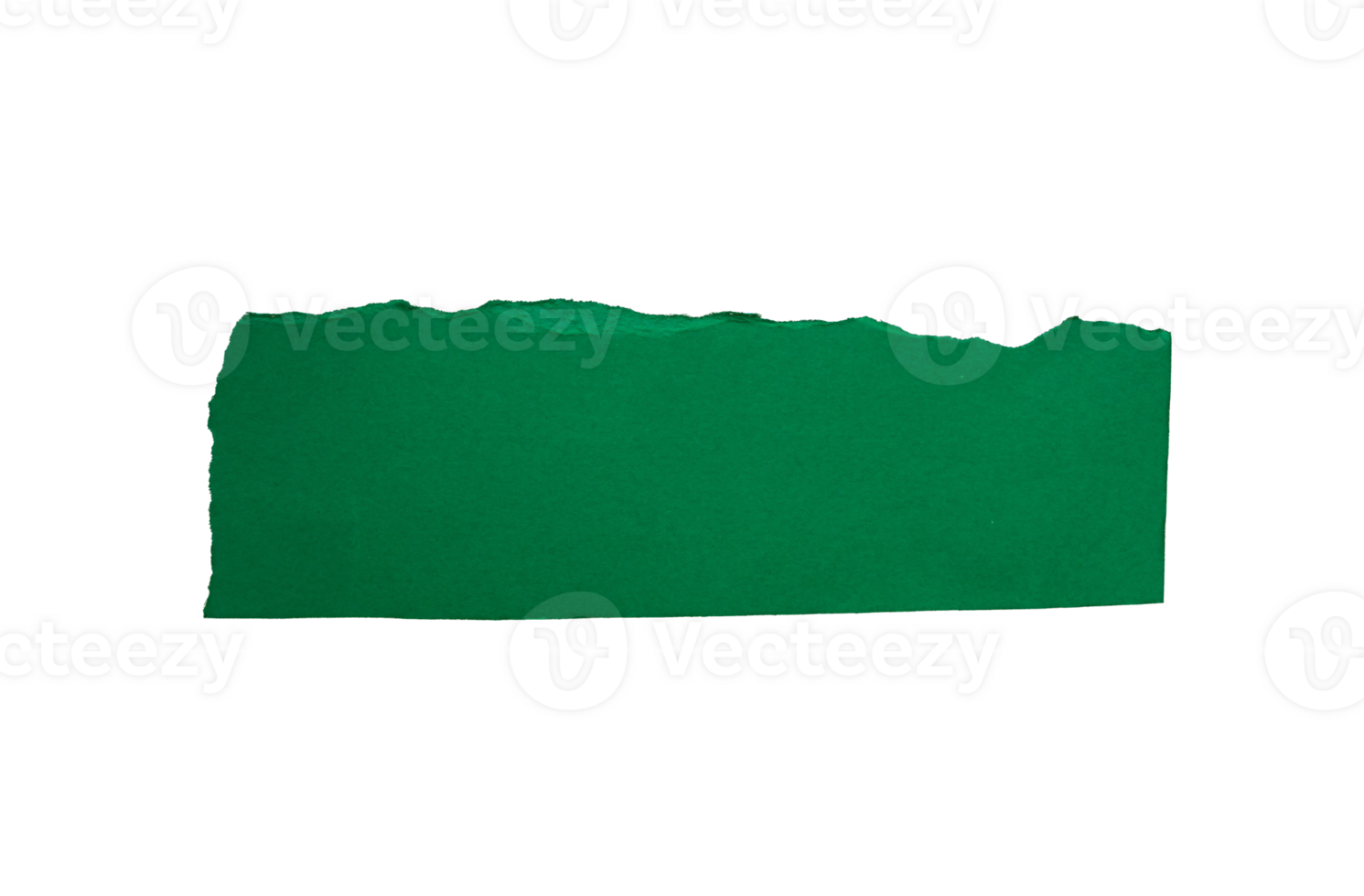 Ripped or torn green paper piece on transparent background. copy space png