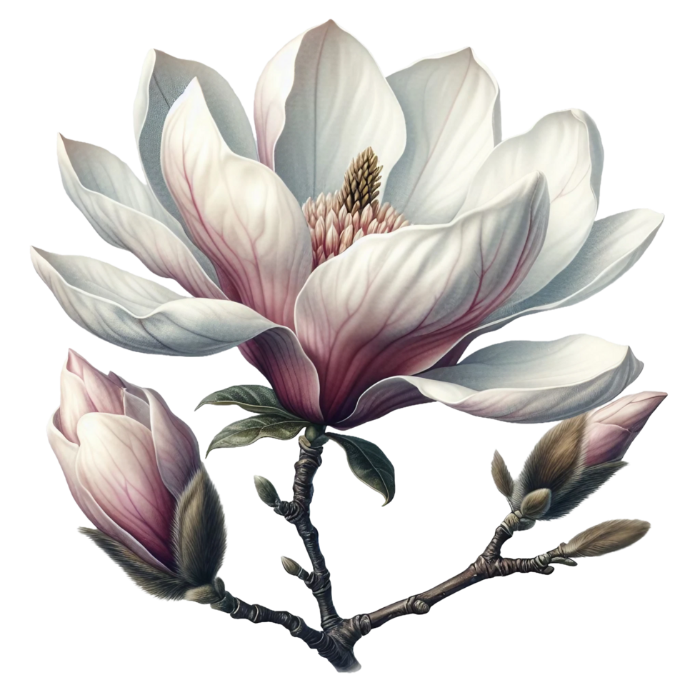 old botanical lotus flowers illustration isolated on transparent background png