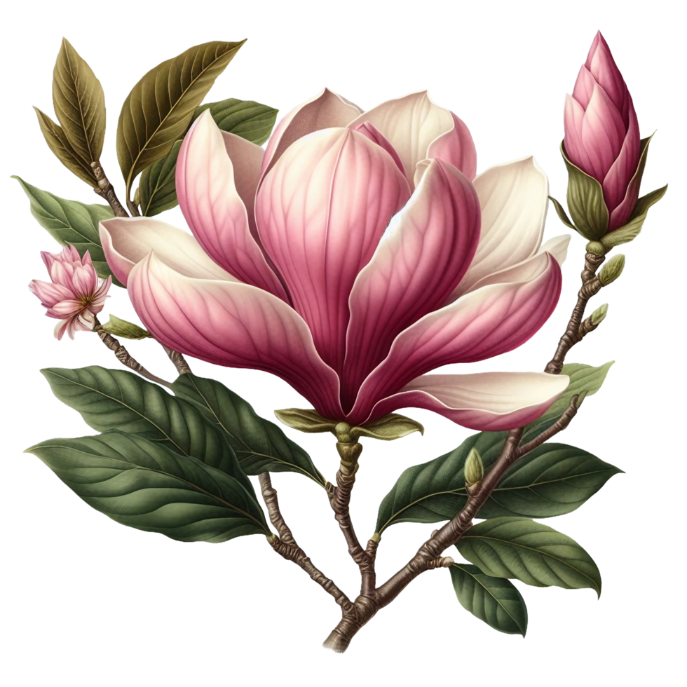 old botanical lotus flowers illustration isolated on transparent background png