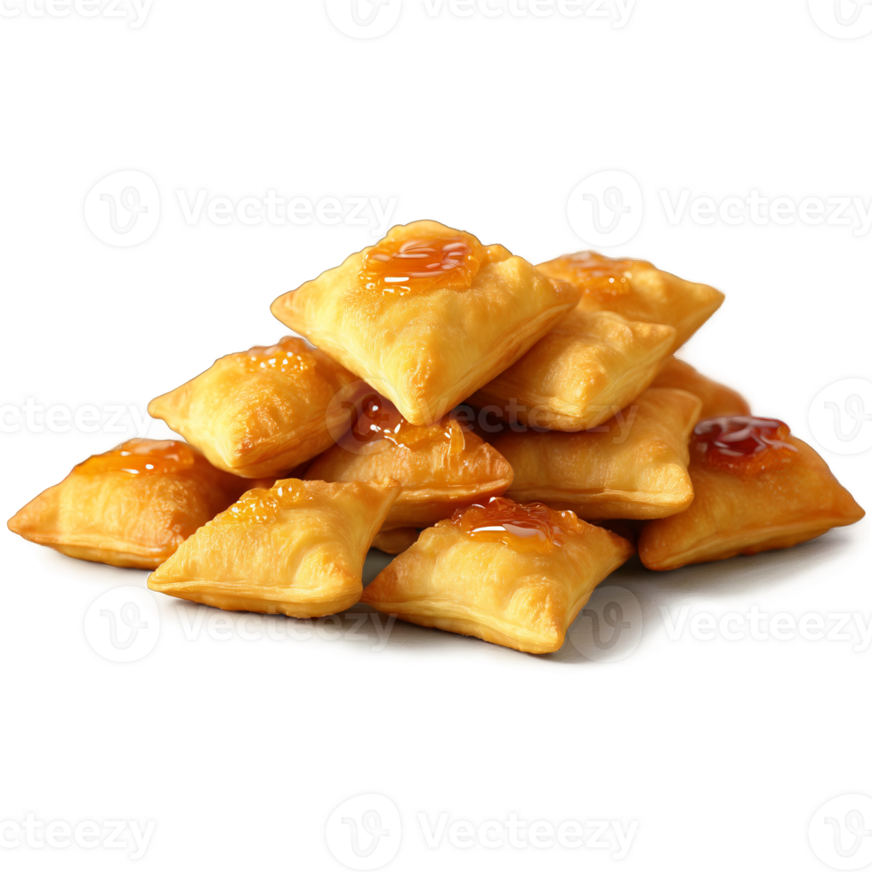 Kyrgyz borsok fried dough pieces stacked golden brown served with honey or jam Culinary and png