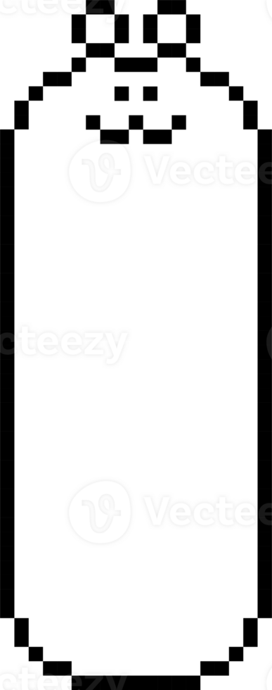 8bit retro game animal pet bear pixel text box memo speech bubble balloon, icon sticker keyword planner banner png