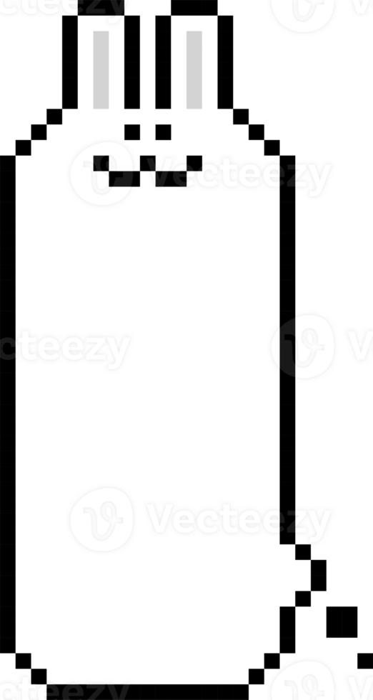 8bit retro game animal pet rabbit pixel text box memo speech bubble balloon, icon sticker keyword planner banner png
