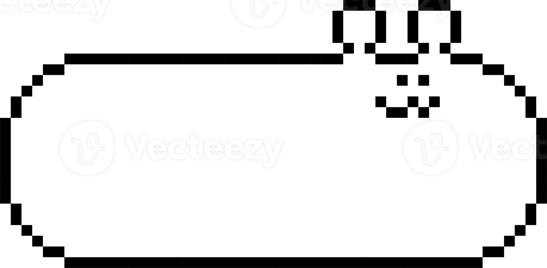 8bit retro game animal pet bear pixel text box memo speech bubble balloon, icon sticker keyword planner banner png