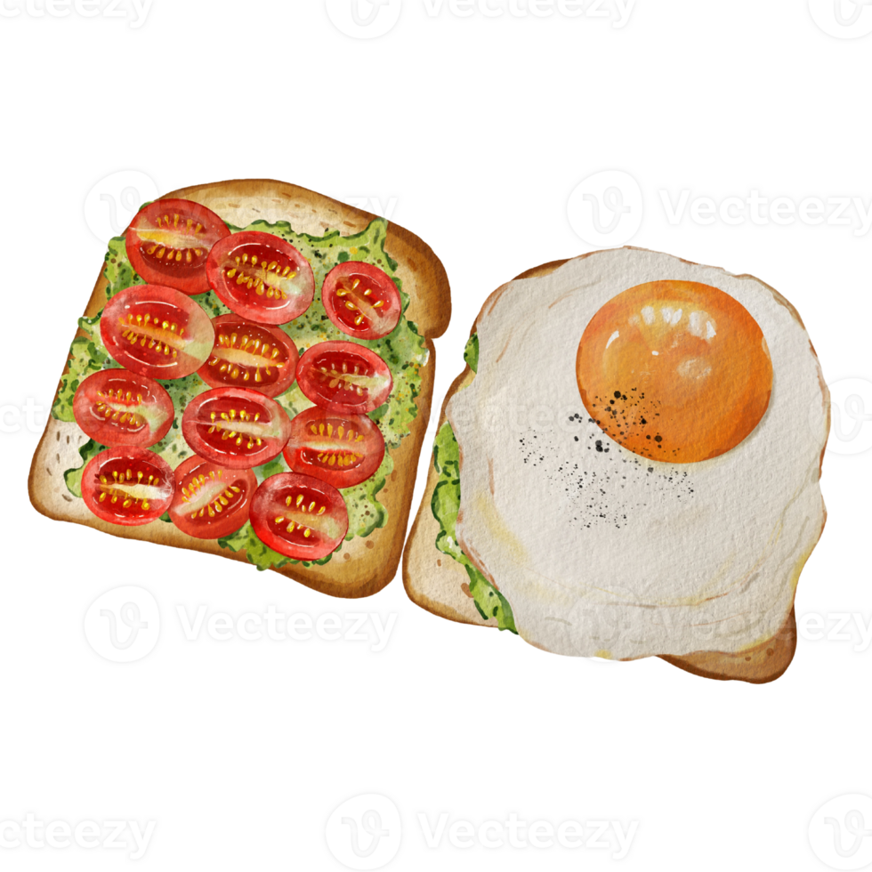 Fried Egg Toast Breakfast png