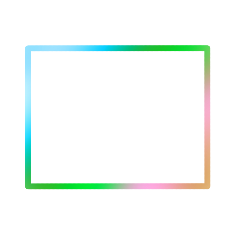 A Colorful Pastel Rectangle Frame on a Transparent Background png