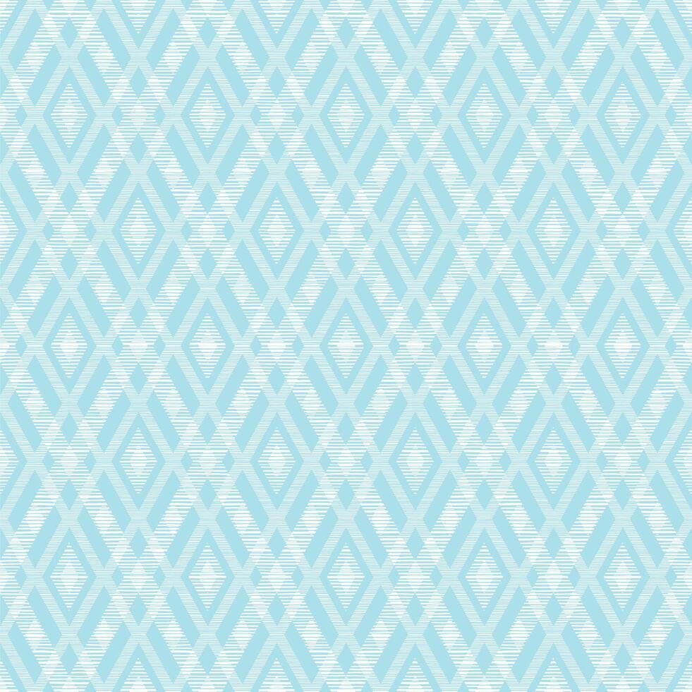 Light Blue Seamless Pattern with Abstract Rhombus Shapes vector