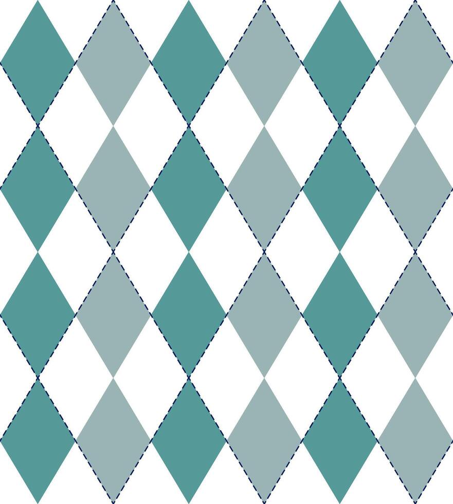 Traditional Green Rhombus Seamless Pattern Design vector