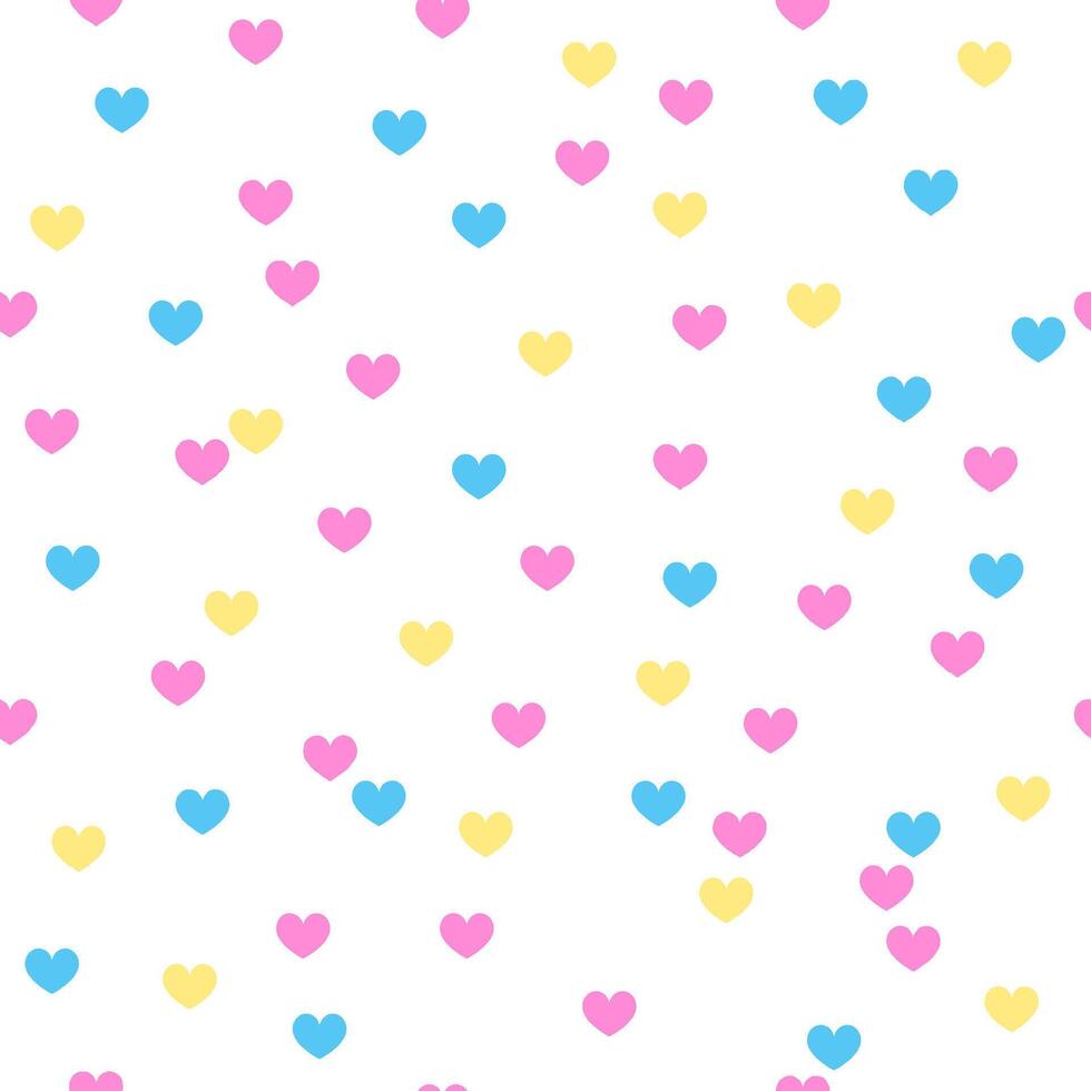 Colorful Heart Pattern Design on White Background vector