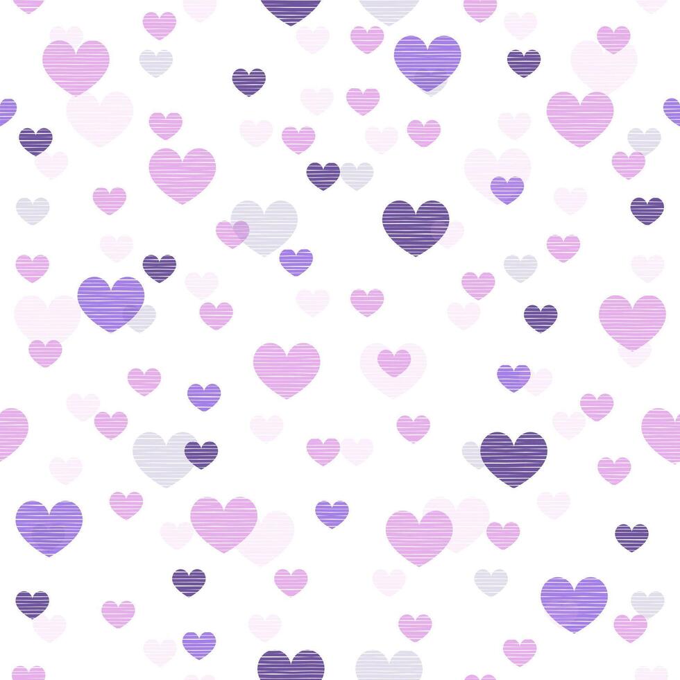 Pink and Purple Heart Pattern Design Background vector