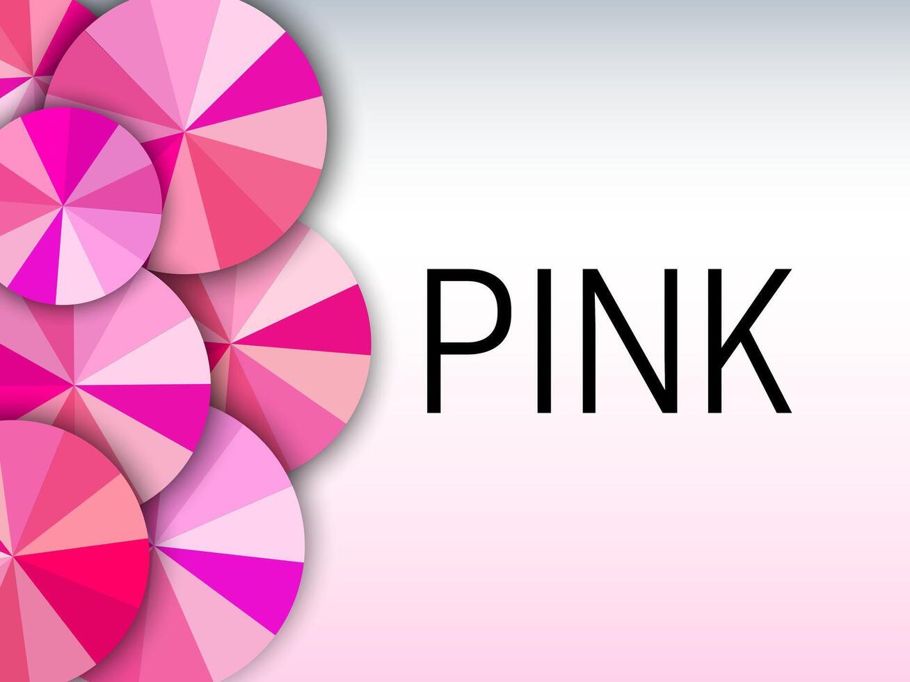 Pink Color Background Illustration Banner with Rose Shade Color Wheels vector