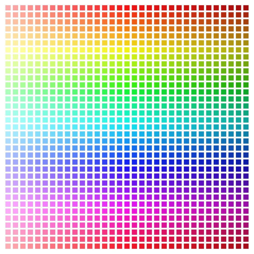 Color Palette with Every Hue Light to Dark vector