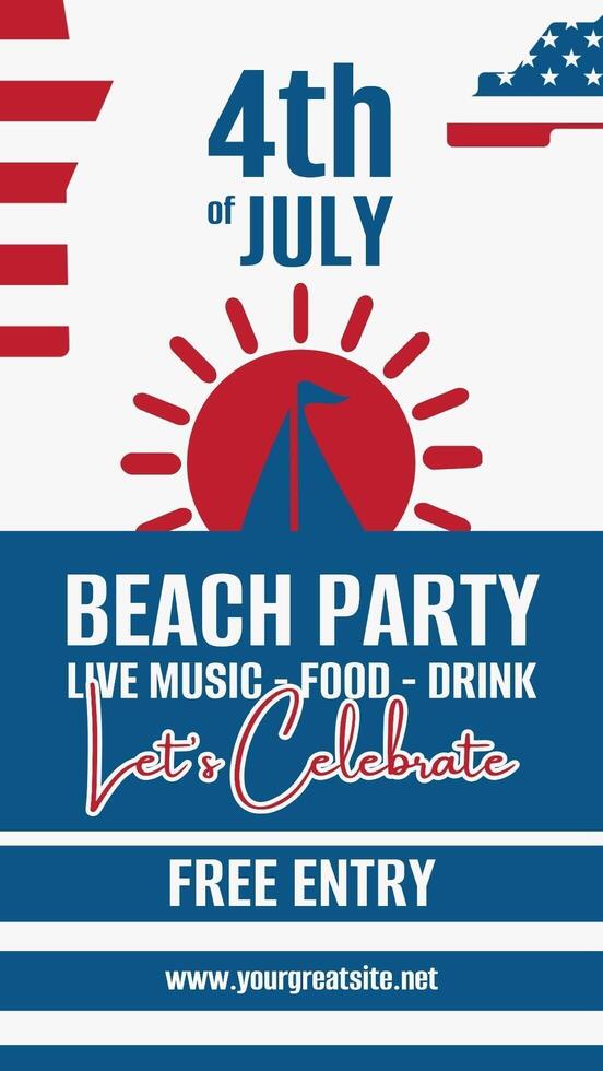 4th of July Beach Party Celebration template