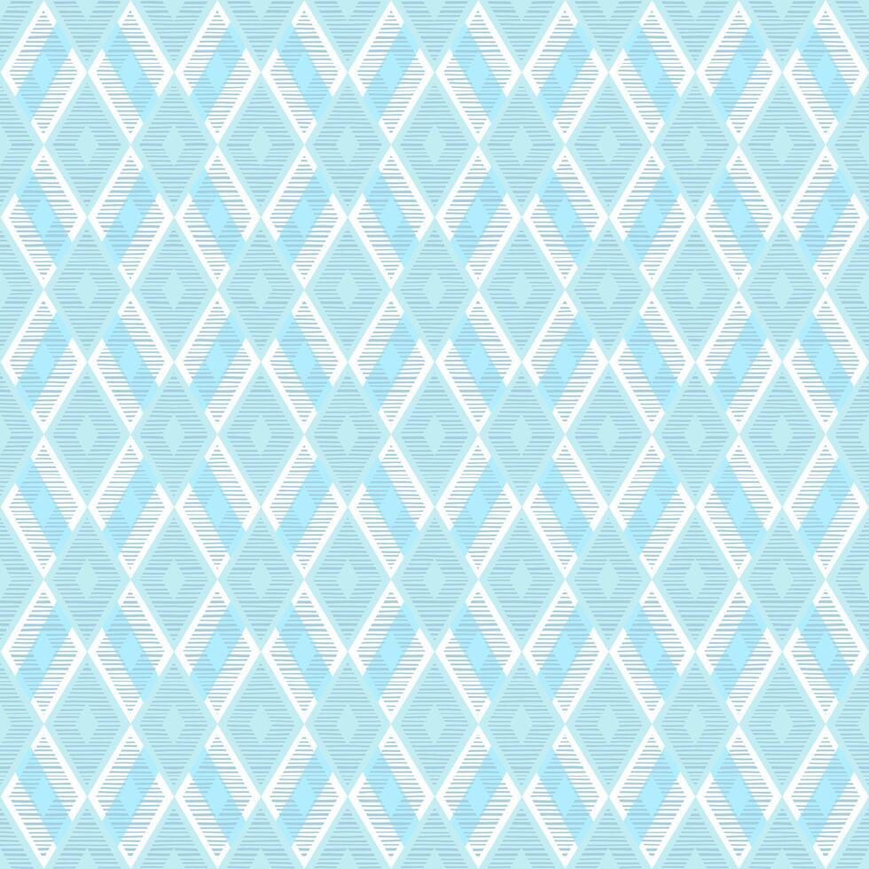 Nice Blue Seamless Pattern with Abstract Rhombus Shapes vector