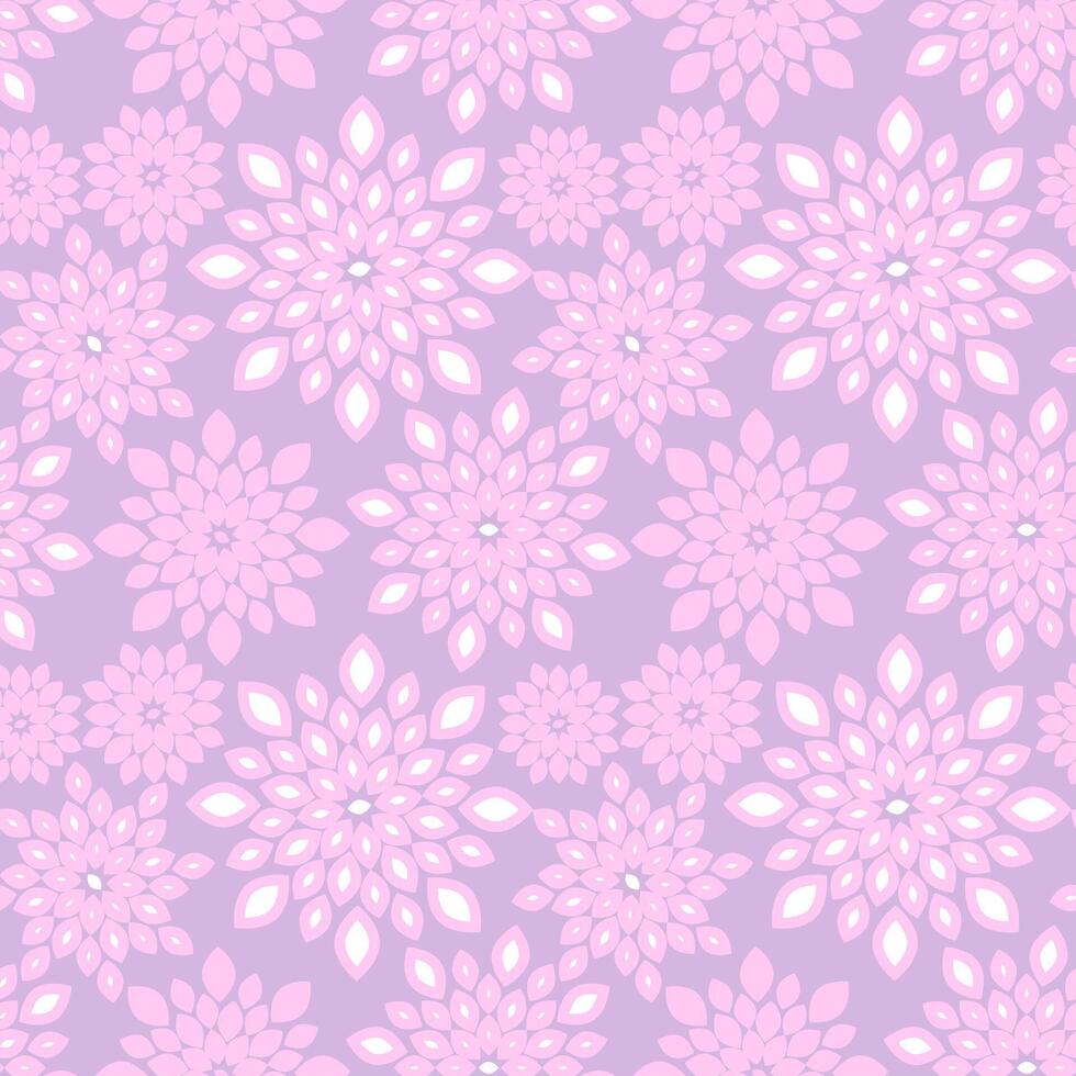 Pink and Purple Floral Repeat Pattern Background Design vector