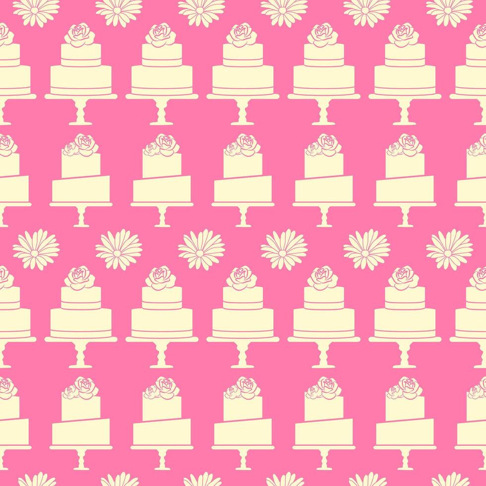 Cake Pattern Background Design vector
