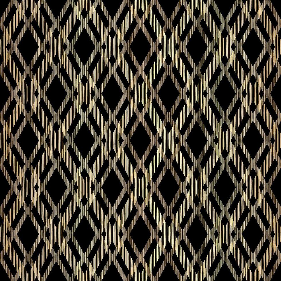 Classic Geometric Rhombus Pattern Background with Stripes in Gold and Black Color vector