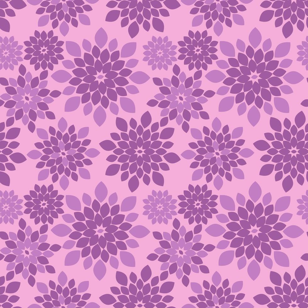 Purple Abstract Floral Repeat Pattern Background vector