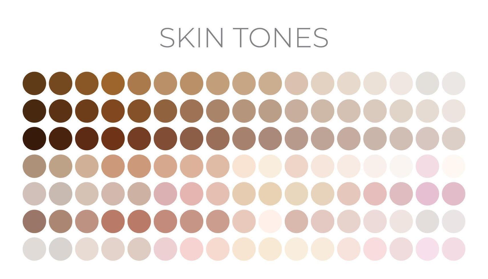 Skin Tone Colors Swatches vector
