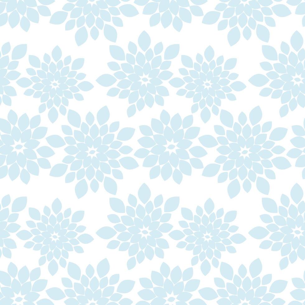 Light Blue Floral Repeat Pattern Background vector