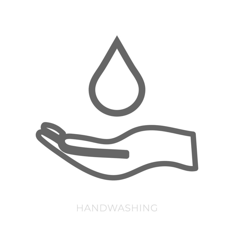 Handwashing Isolated Outline Icon vector