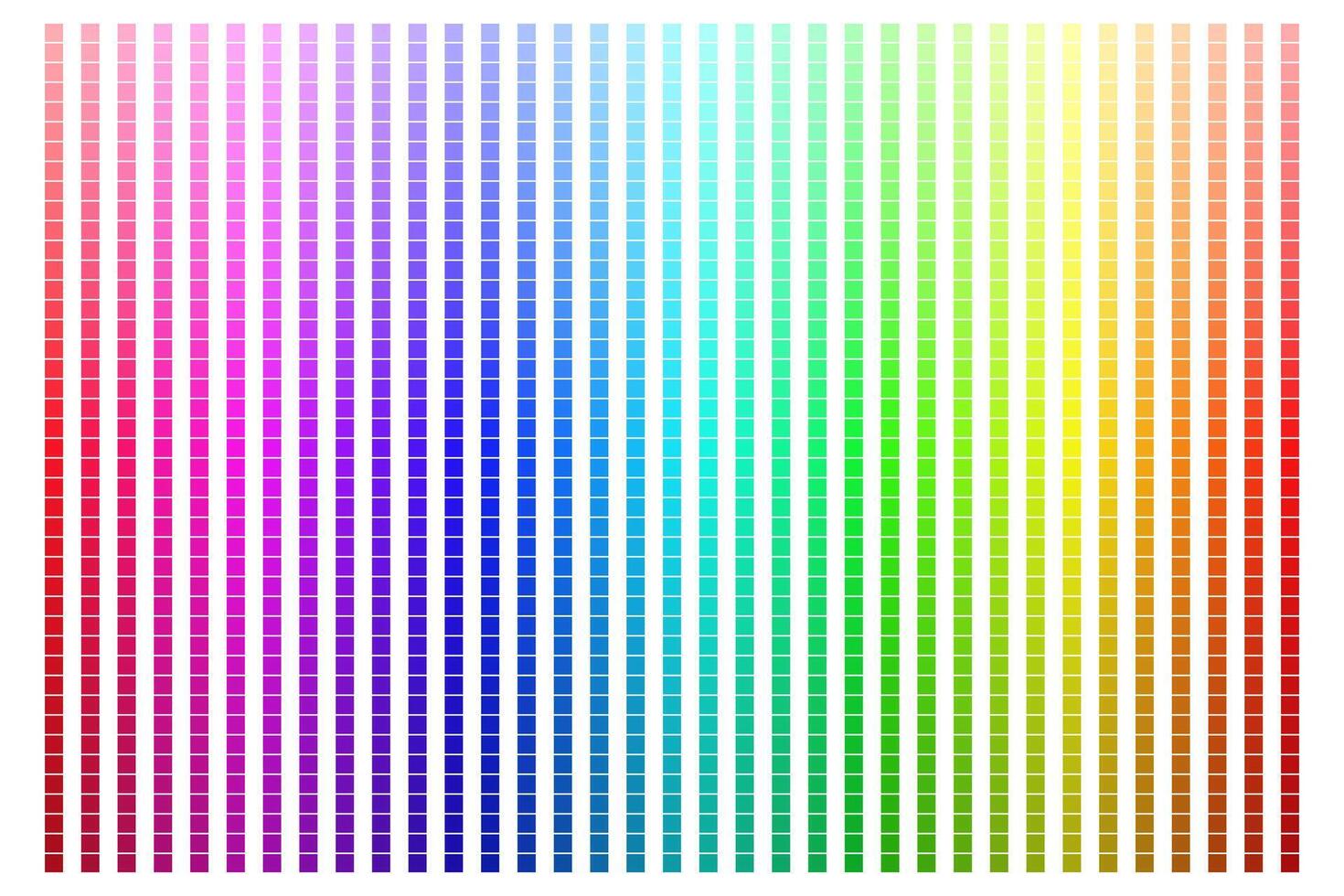 Color Palette with Every Hue Light to Dark vector