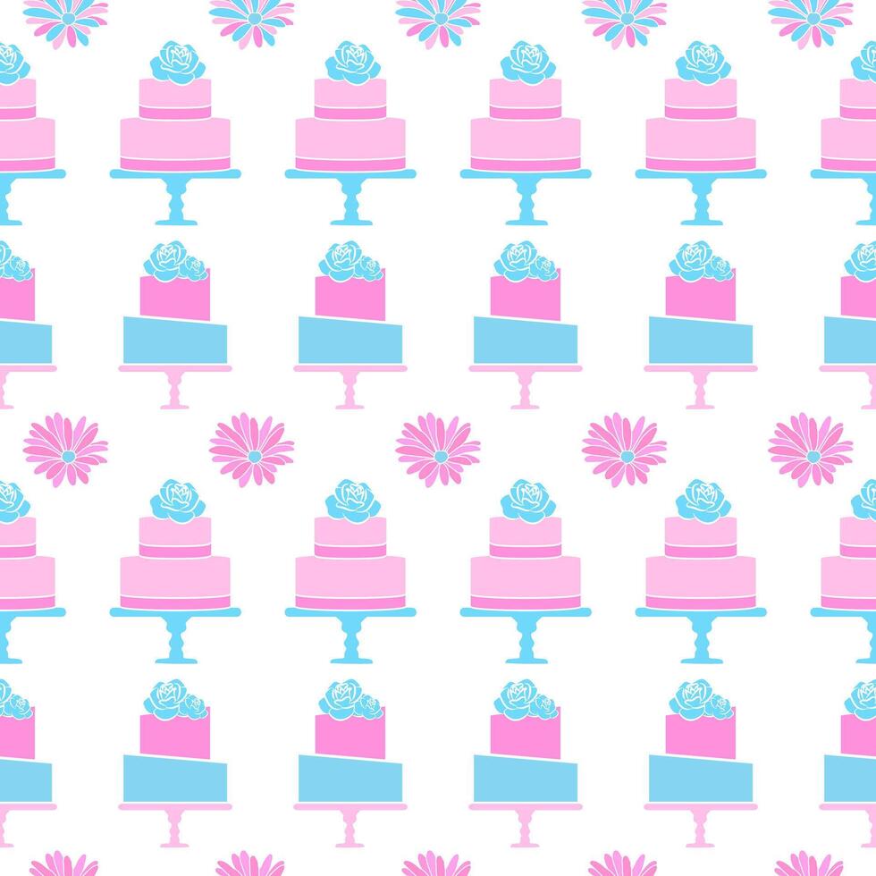 Cake Pattern Background vector
